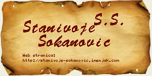 Stanivoje Sokanović vizit kartica